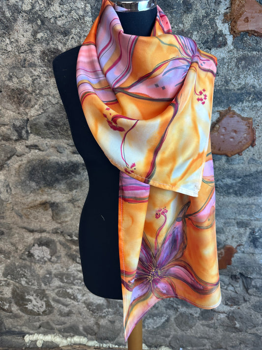 Lorshadesign Handpainted silk scarf