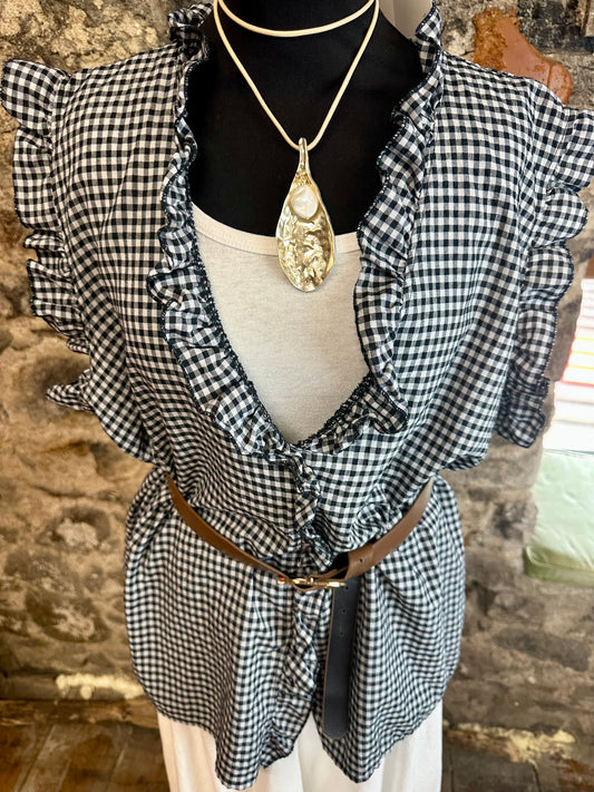 “Rosie “ navy and white Italian tunic