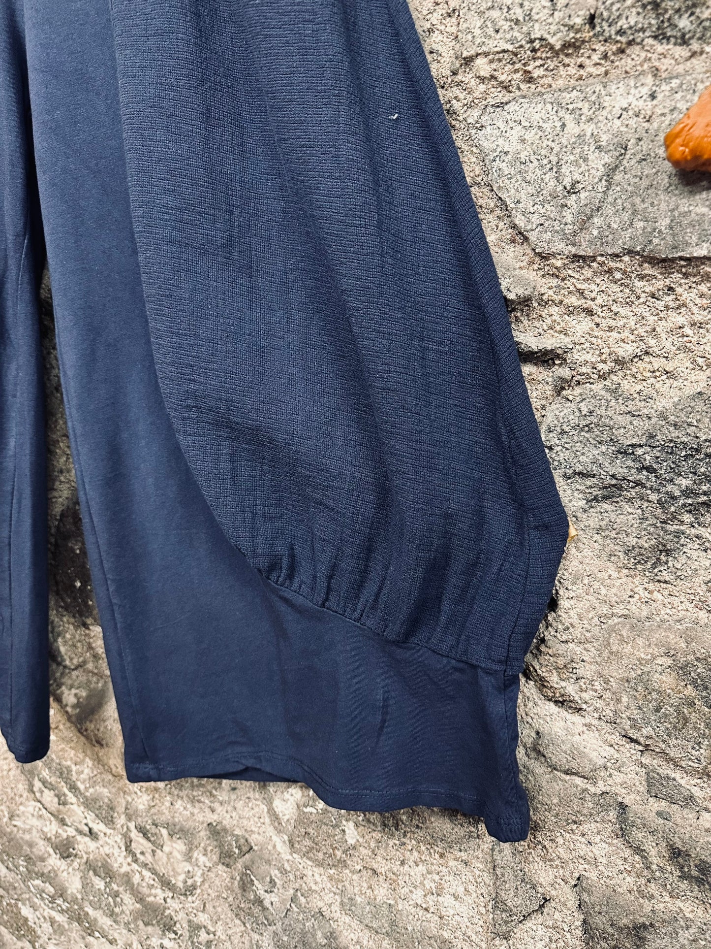 “Florence “ indigo navy cotton / linen Italian culottes