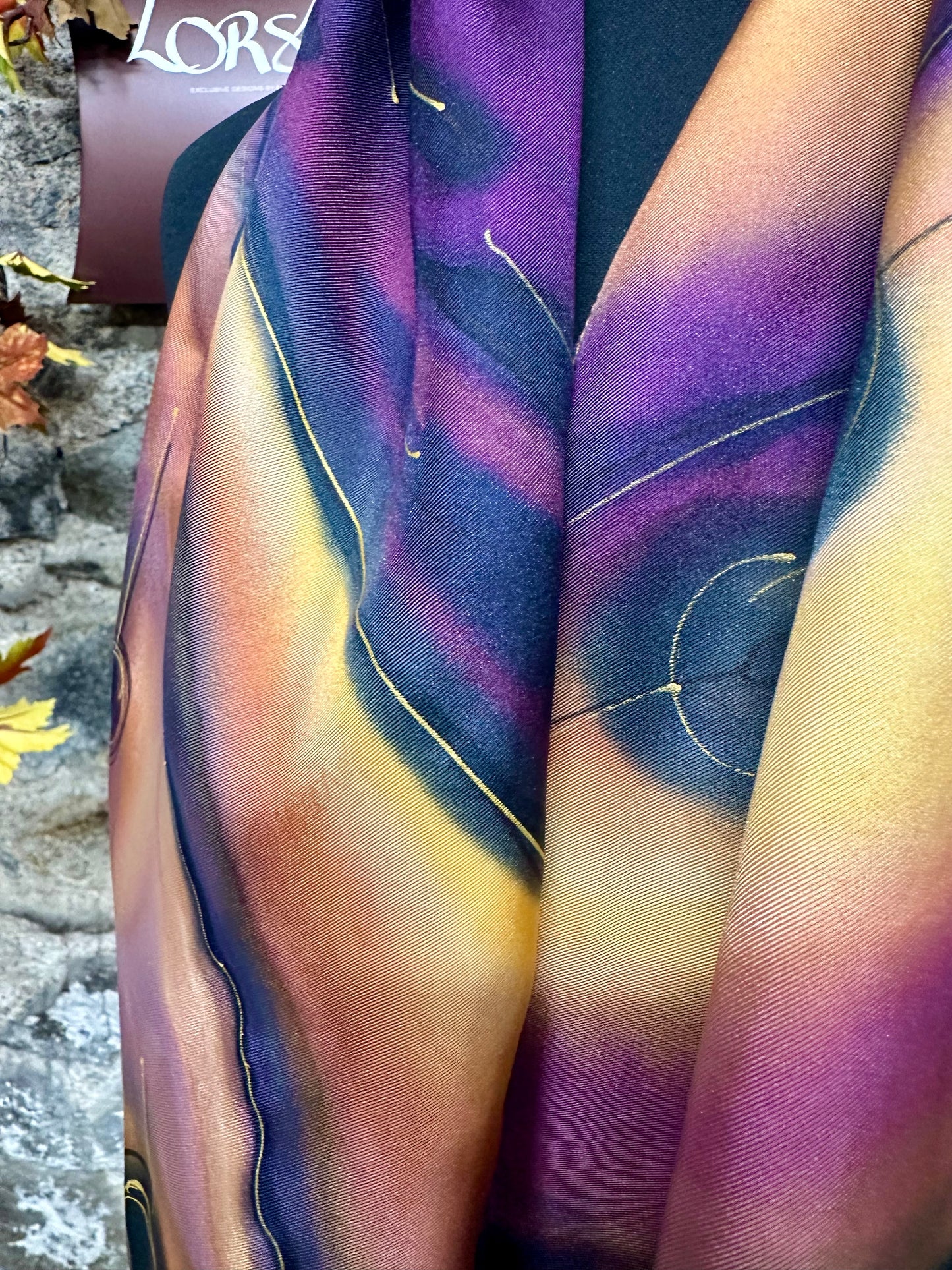 Lorshadesign Handpainted silk scarf collection