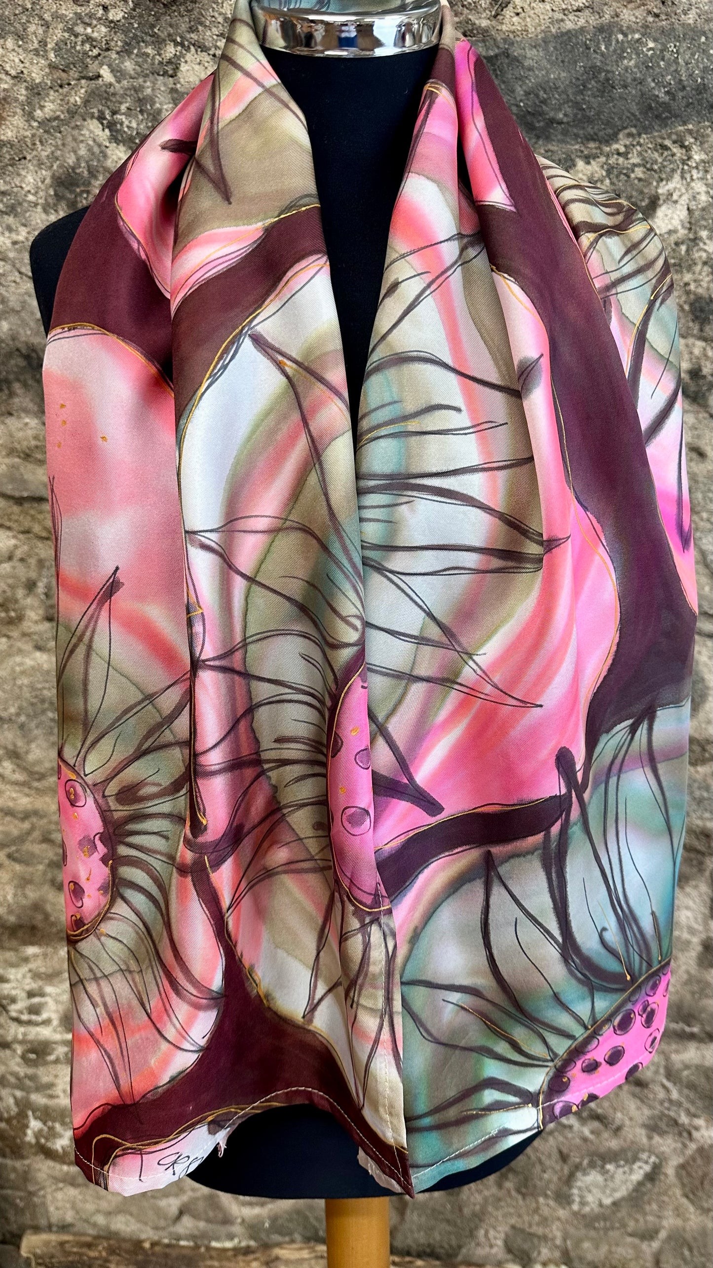 Lorshadesign Handpainted silk scarf collection