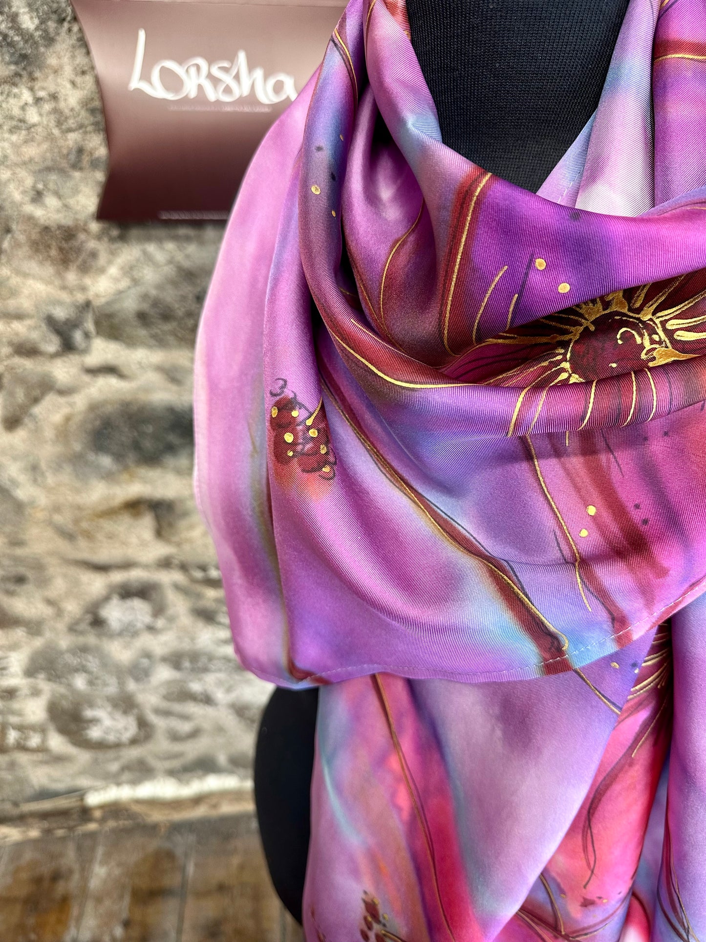 Lorshadesign Handpainted silk scarf collection