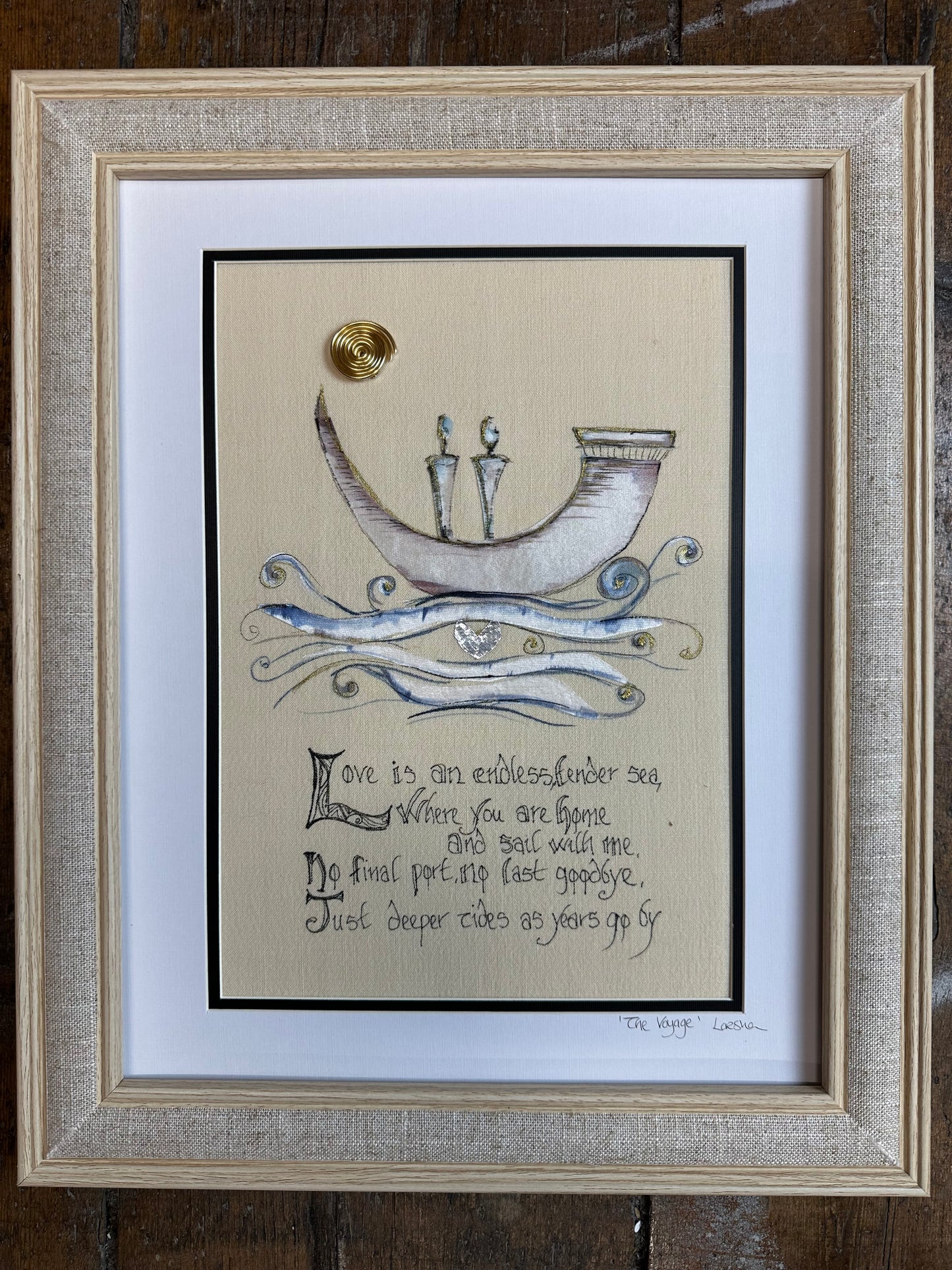 The voyage …love is an endless, tender sea …