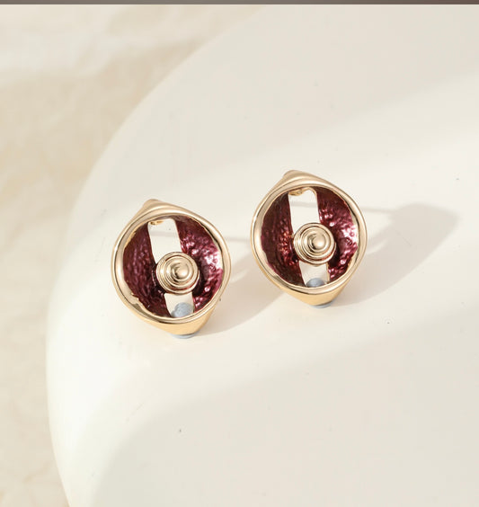 Statement stud earrings