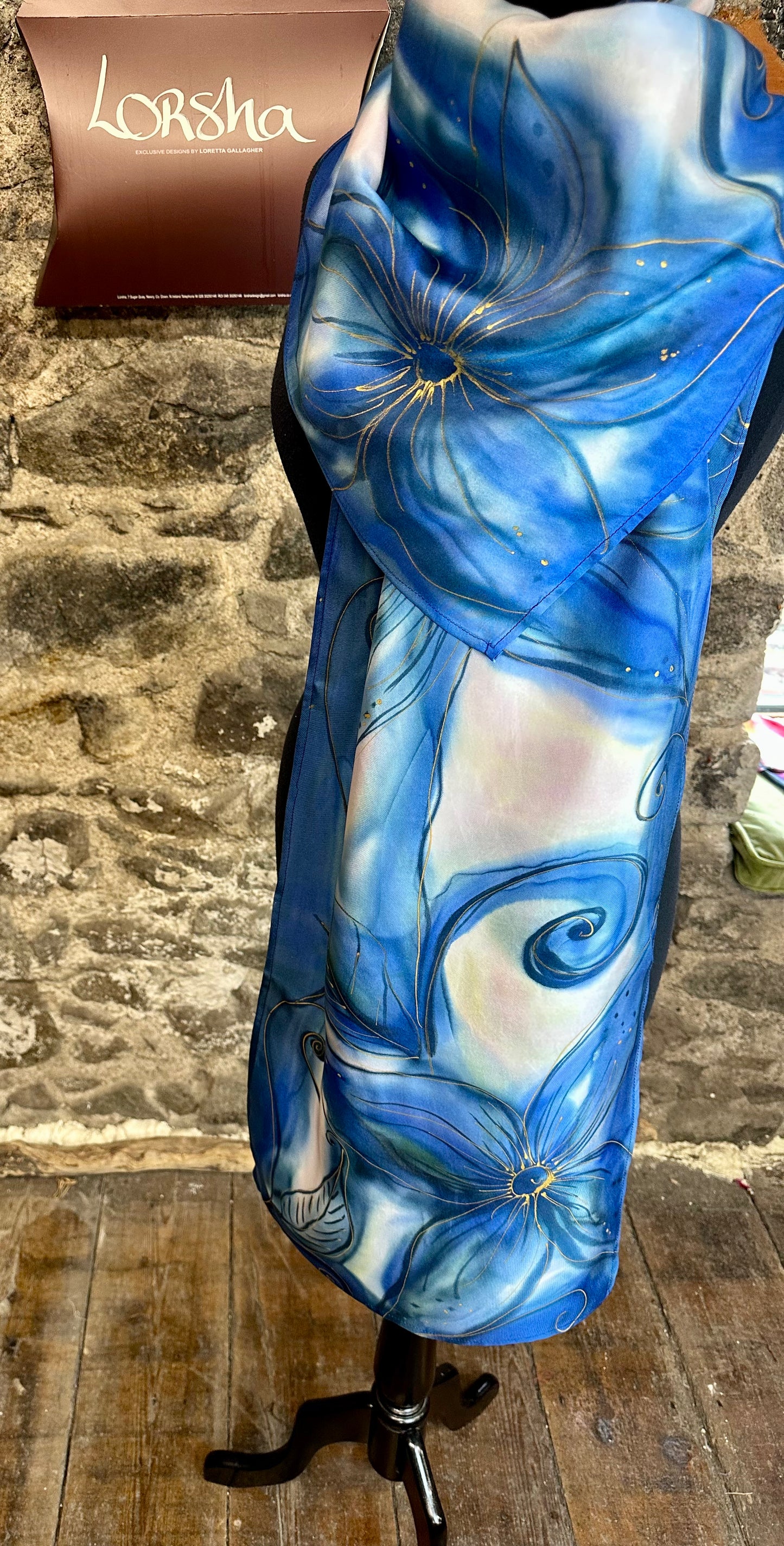 Lorshadesign Handpainted silk scarf collection