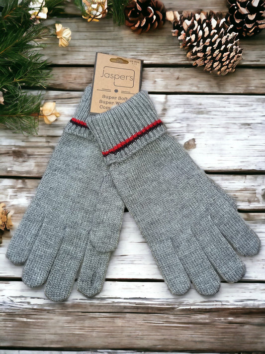 Men’s cosey striped glove