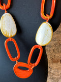 Tangerine statement neckpiece
