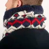 Heritage fair -isle navy and Bordeaux neck warmer