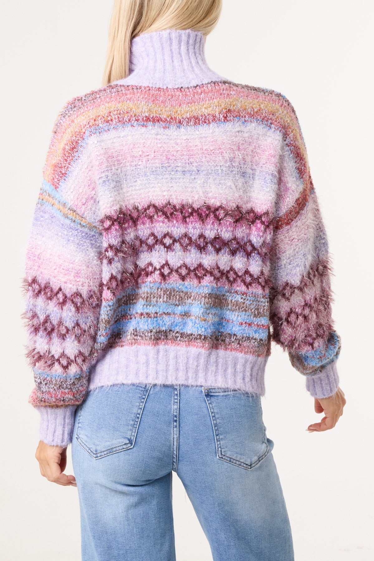The “ Jane “ lilac super soft silver flecked knit