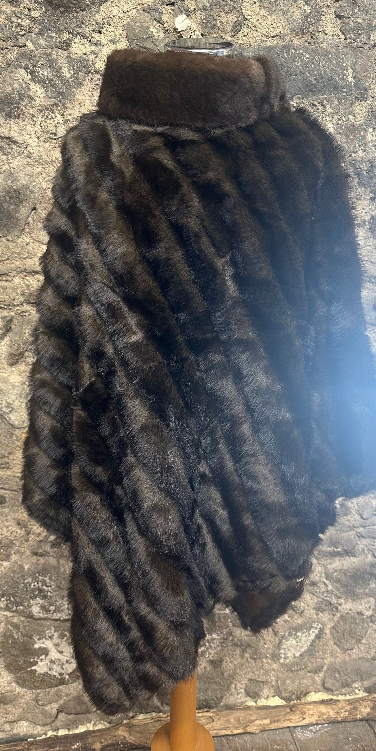 The “Harriet “ chocolate brown vegan poncho