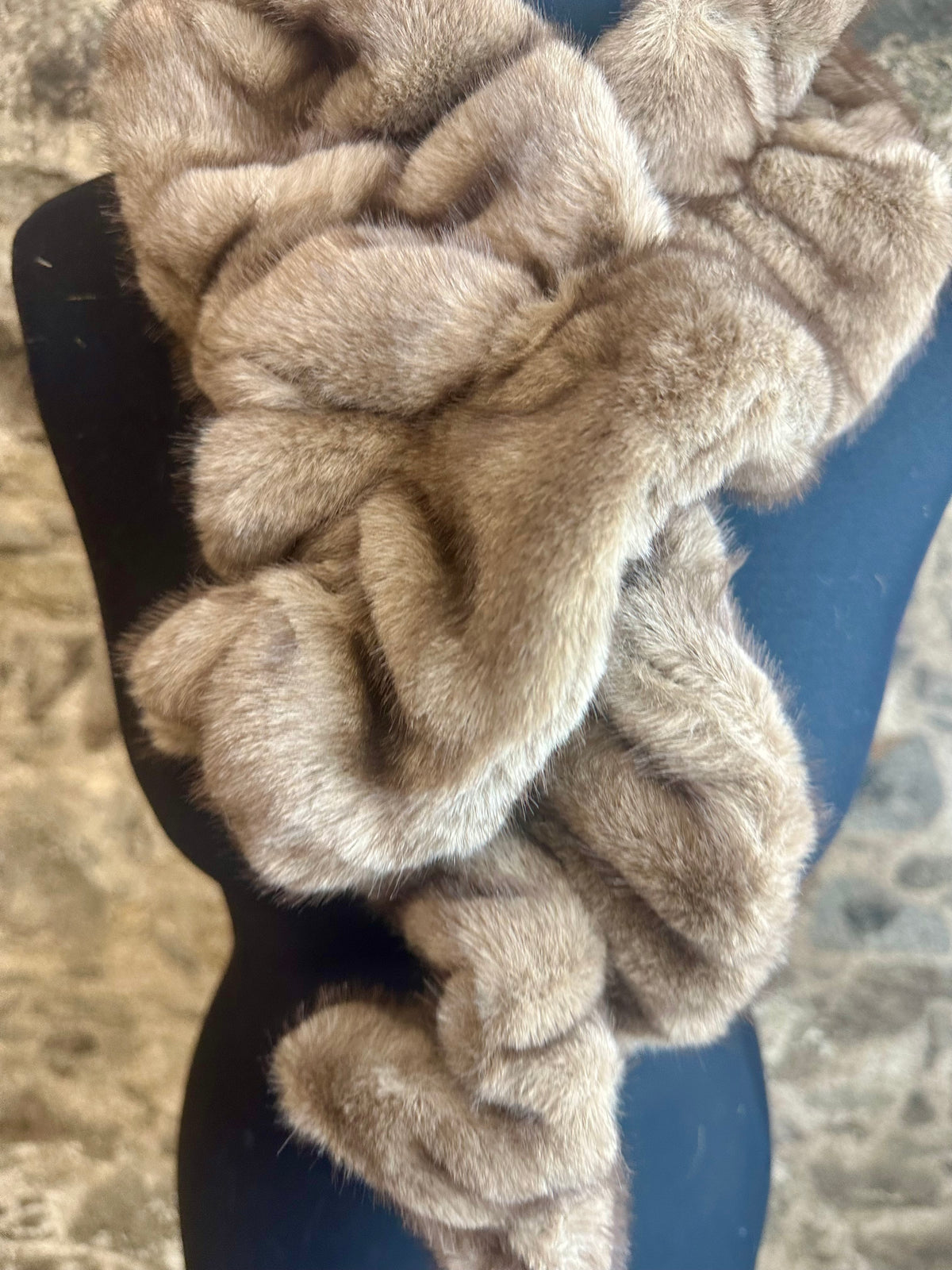 The “ Mabel “ mocha vegan fur collar