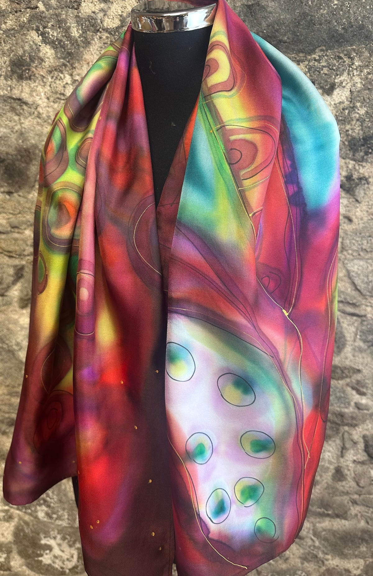 Lorsha Handpainted silk scarfs