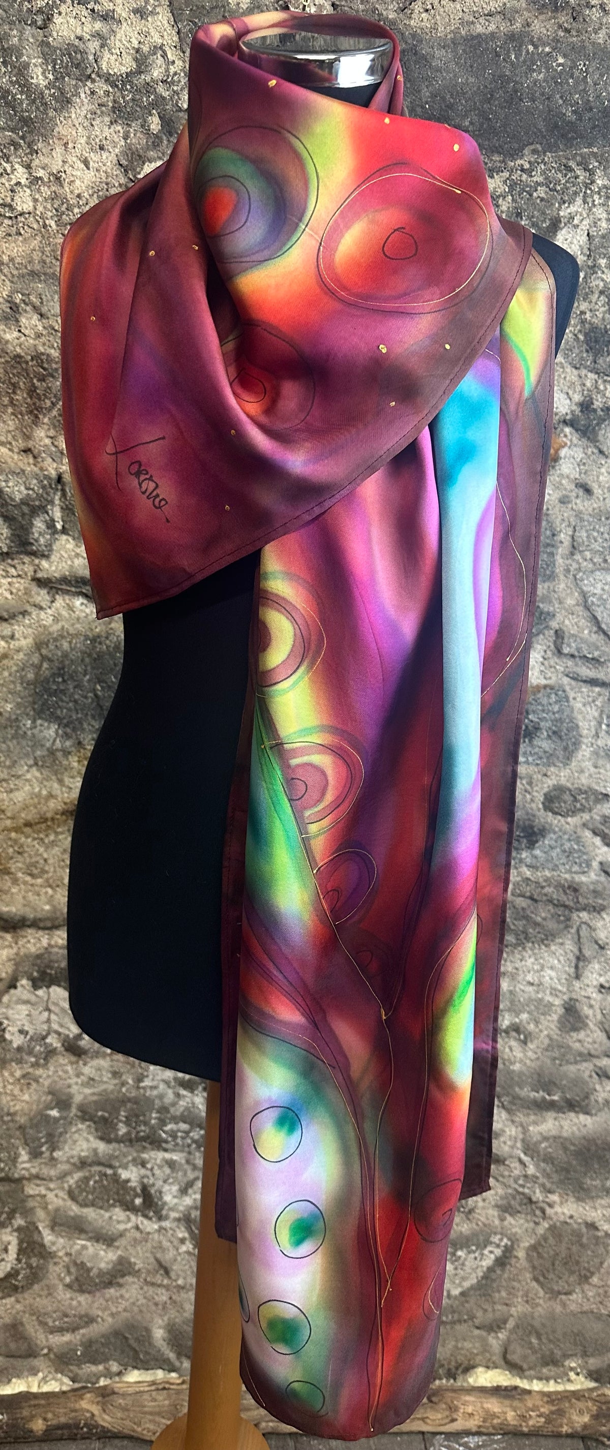 Lorsha Handpainted silk scarfs