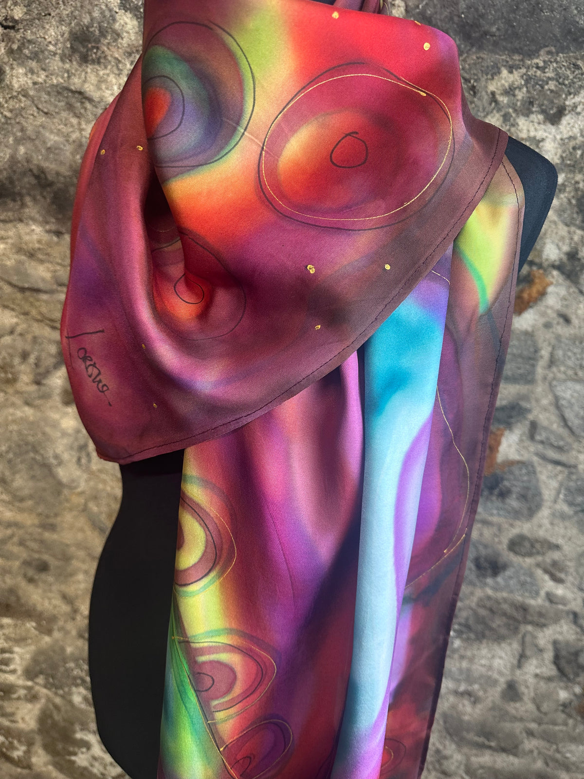 Lorsha Handpainted silk scarfs