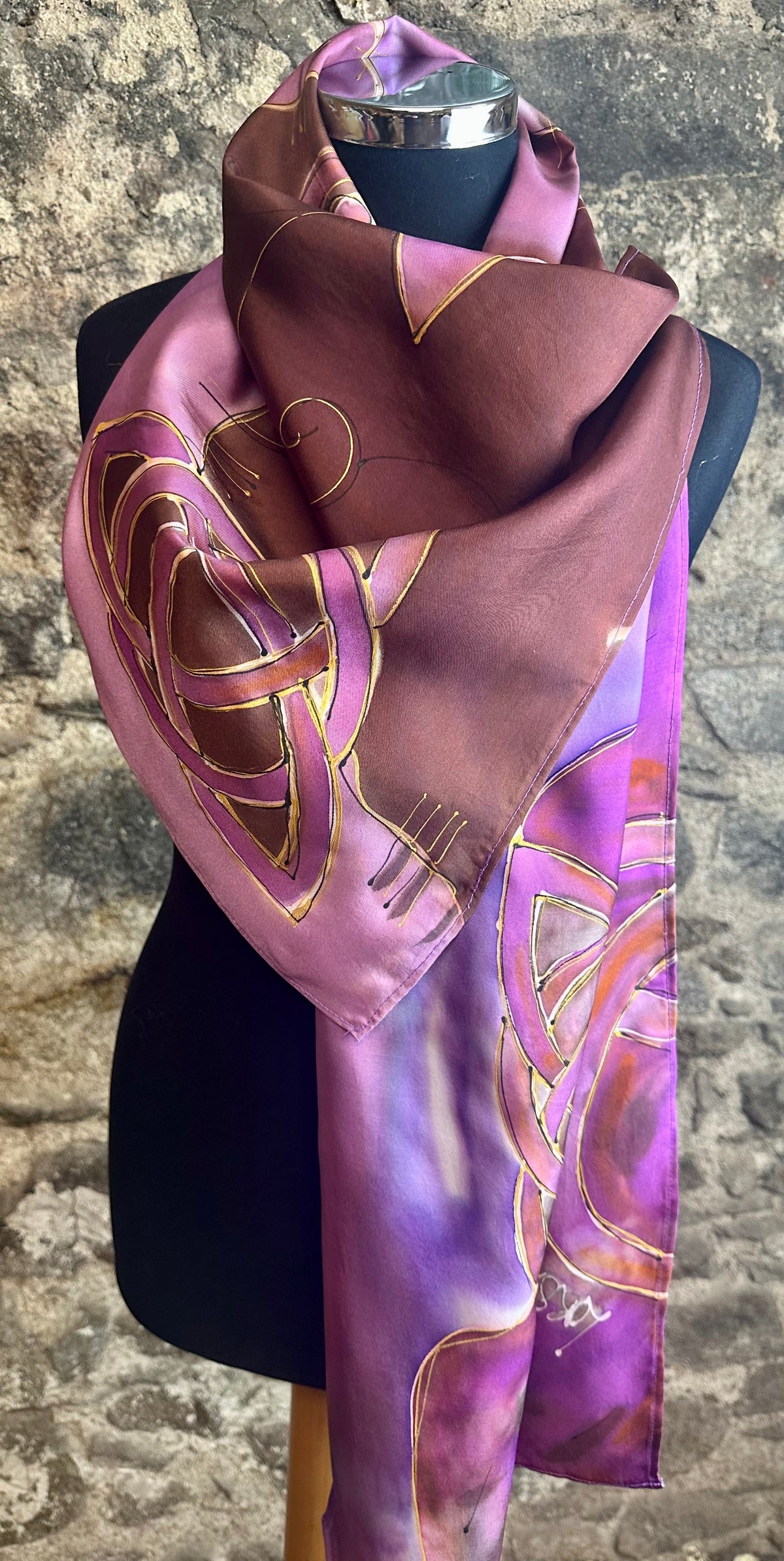 Lorsha Handpainted silk scarfs
