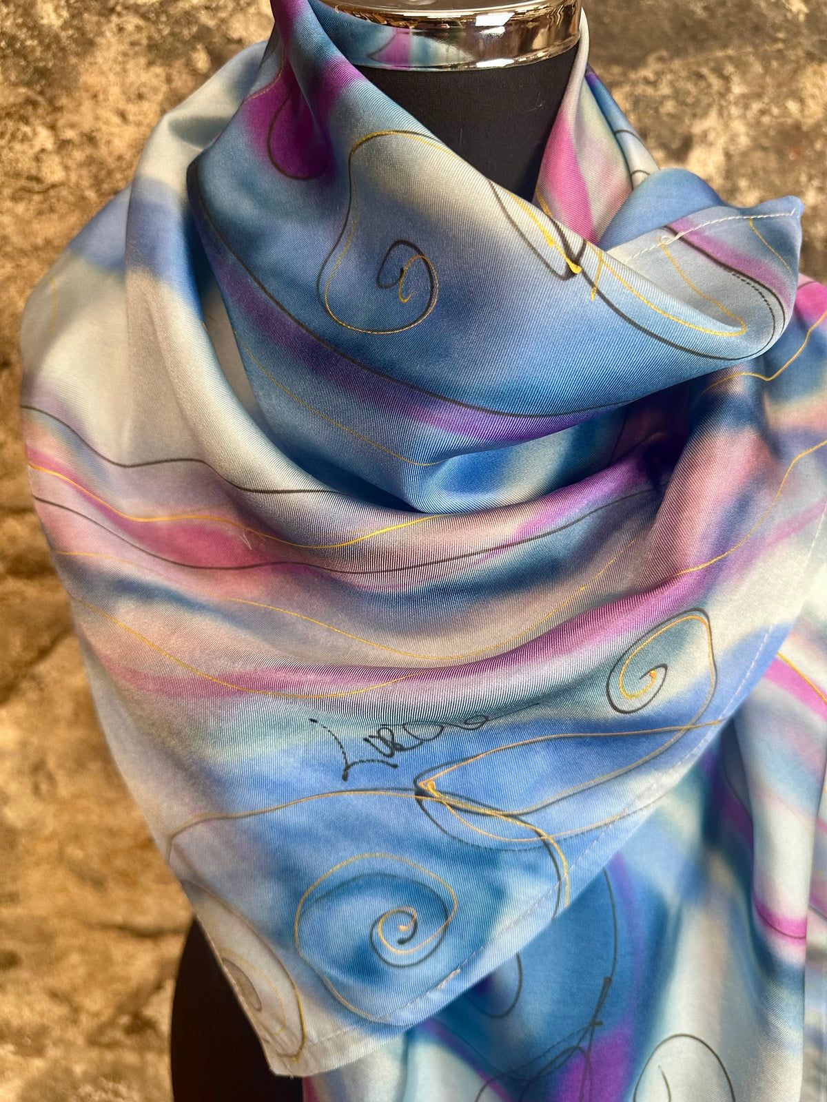 Lorsha Handpainted silk scarfs
