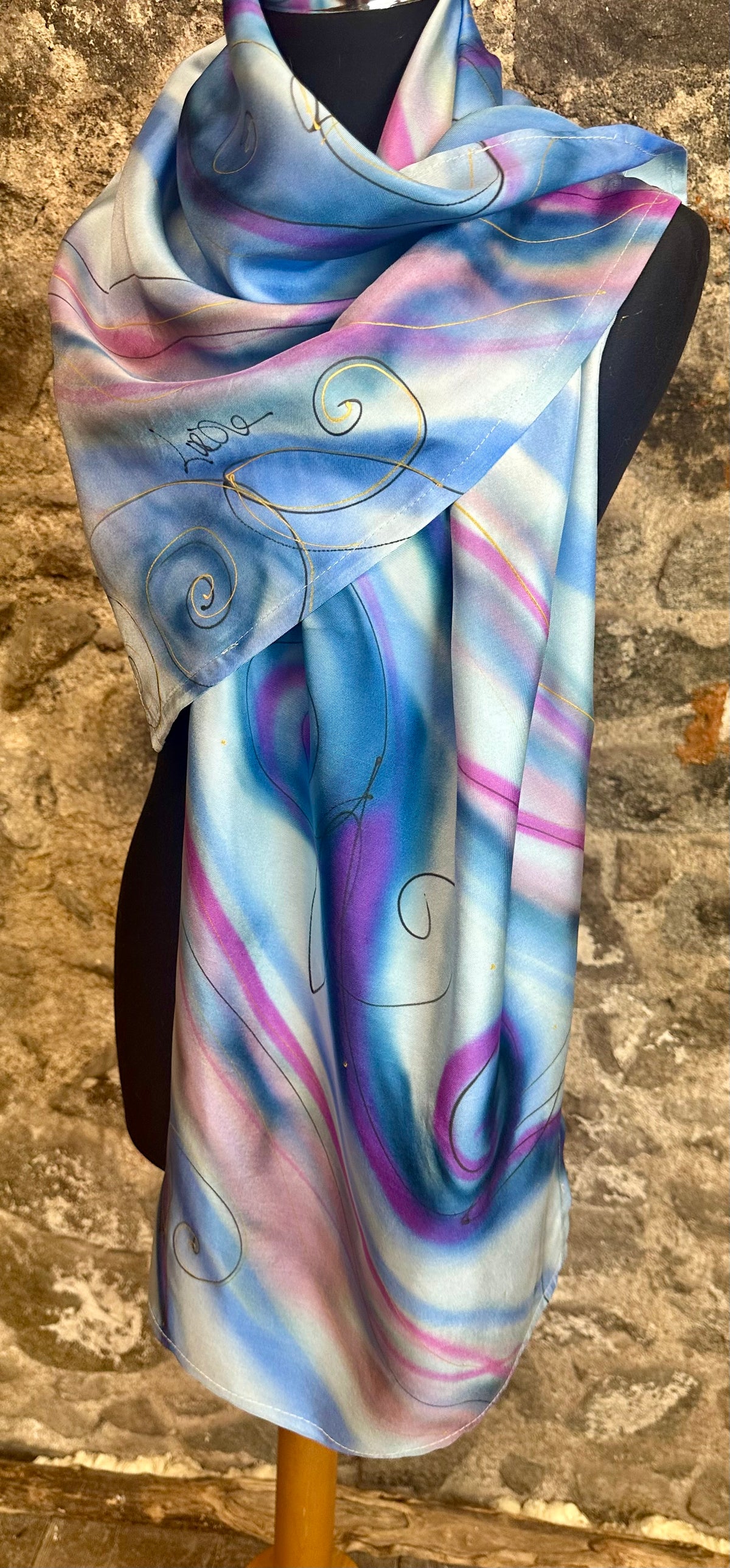 Lorsha Handpainted silk scarfs
