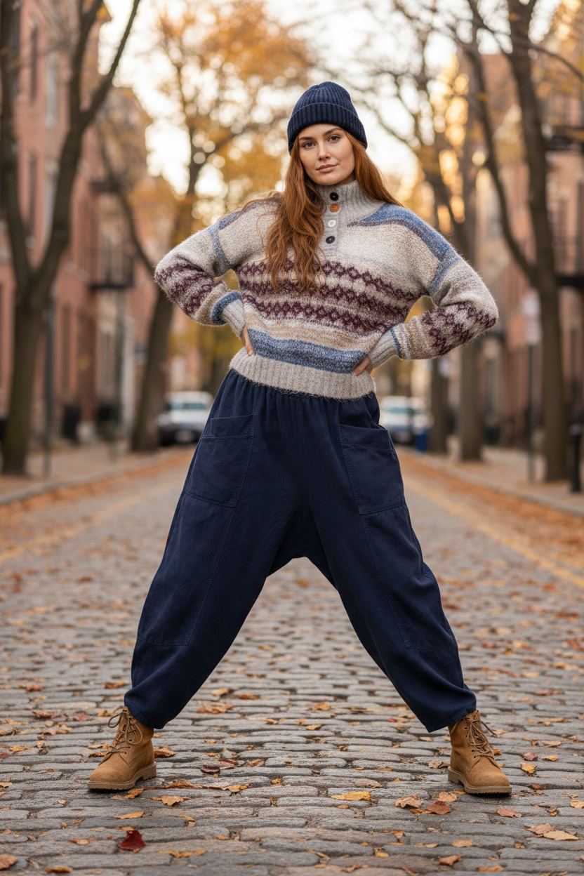 “Jane “ super soft natural  fair isle knit