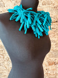 “Abby” TheColourfulEdit teal hand made collar