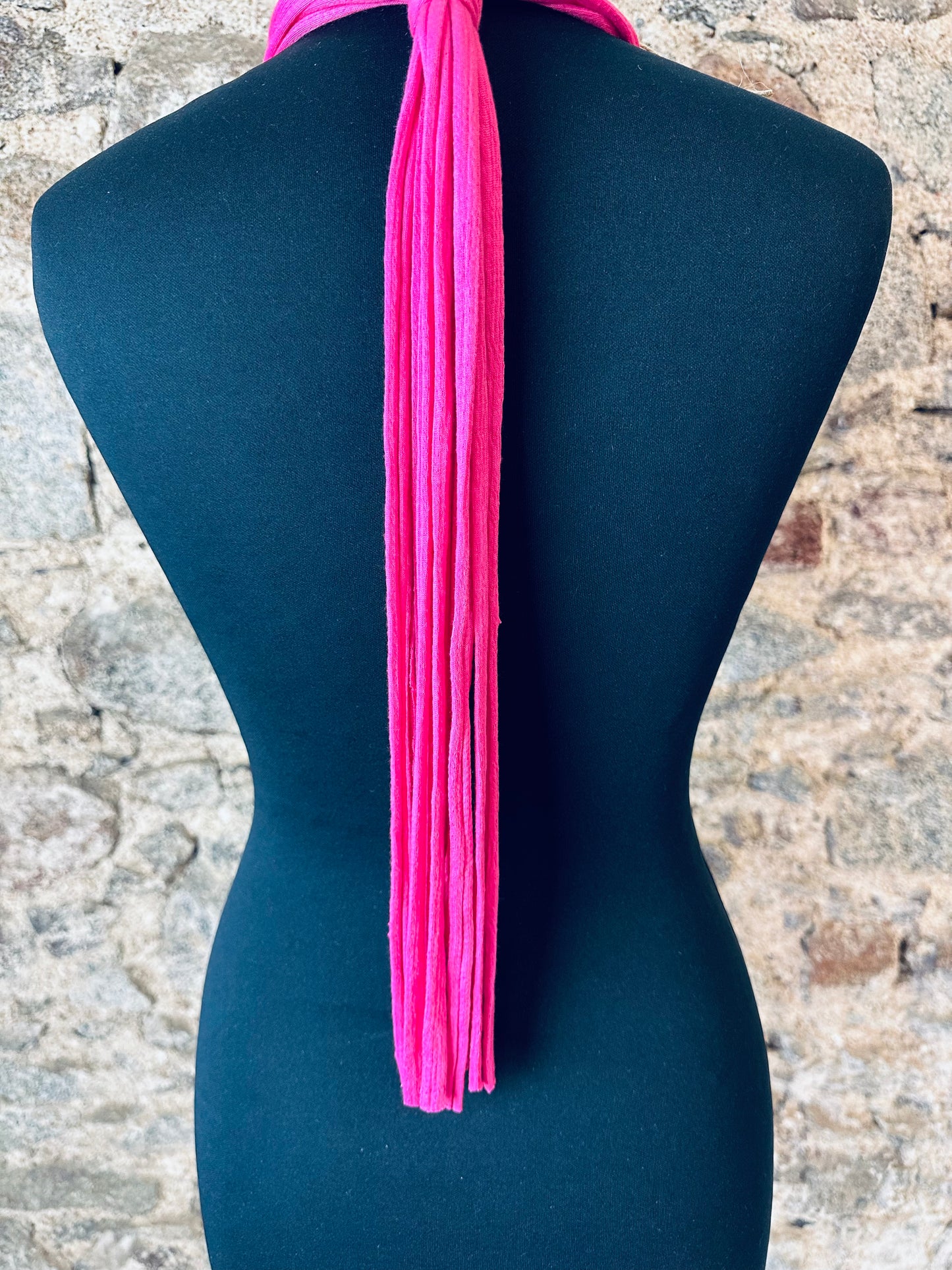 “Abby “The Colourful Edit , fuchsia hand made collar