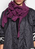 REW aubergine button scarf