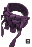 REW aubergine button scarf